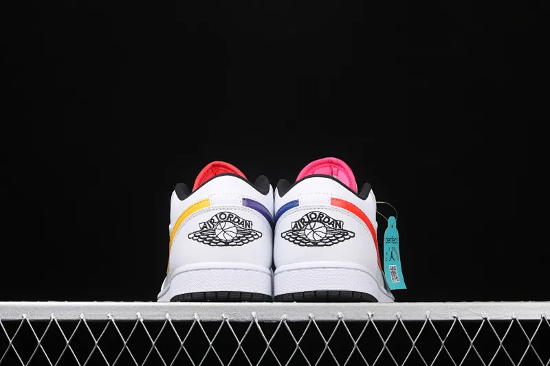 All categories Air Jordan Jordan series basketball shoes Air Jordan 1 Low New version Air Jordan 1 Low AJ1 Joe 1 white candy four-color hook low-top sneakers CW7009-100
